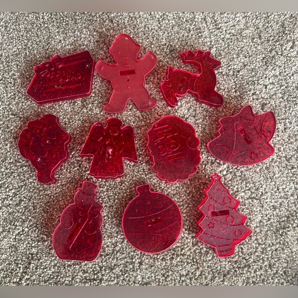 128 Vintage Cookie Cutters Red Plastic‎ HRM Crown Holidays McDonald’s Copper - Picture 6 of 16